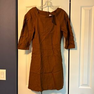 Banana Republic Brown/ Rust lined linen dress